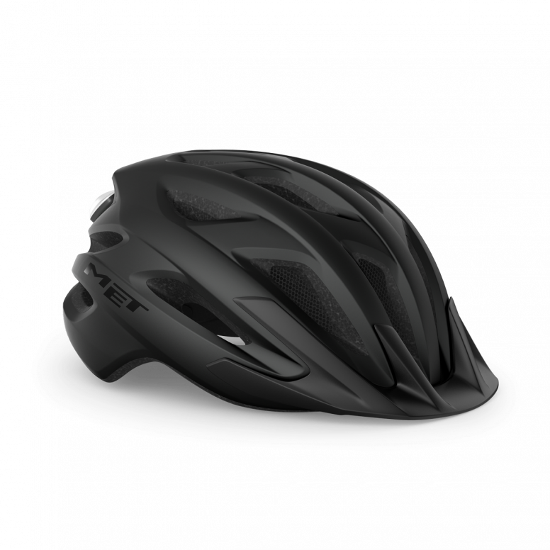 MET Crossover Helmet, Colour: Black, Size: Universal