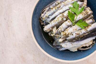 Anchovies in Garlic Oil