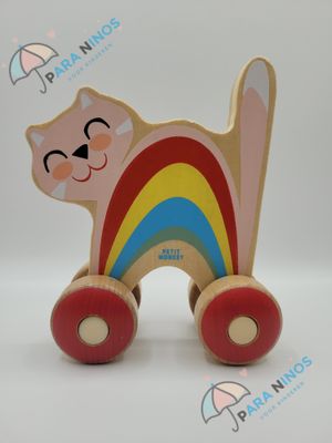 Houten duwspeelgoed Kat
