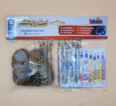 Klein Toys Euro-speelgeldset.