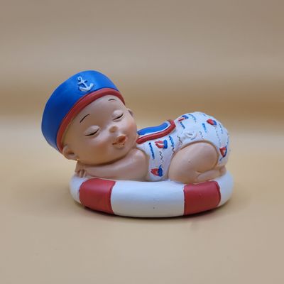 Decoratieve figuur doop jongen zeeman - 10 cm