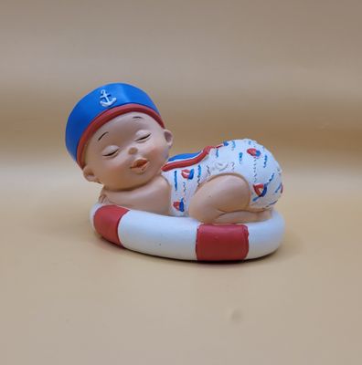 Decoratieve figuur doop jongen zeeman - 10 cm