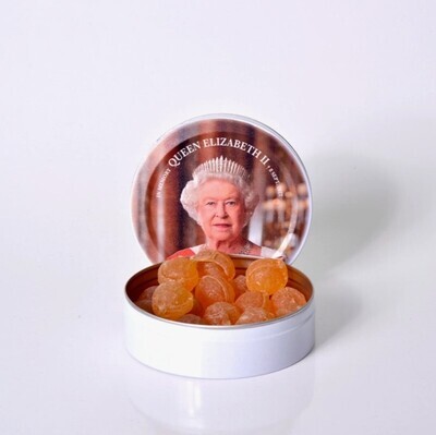 Bonbonschachtel mit Honiggeschmack - Porträt von Königin Elisabeth II
