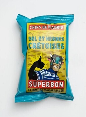 Superbon Chips De Madrid Salz & Kreta Kräuter, 45g