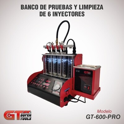 BANCO DE PRUEBA Y LIMPIEZA DE 6 INYECTORES GT-600-PRO BANCO DE PRUEBA Y LIMPIEZA DE 6 INYECTORES GT-600-PRO