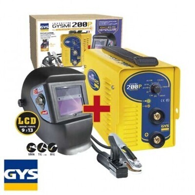 SOLDADORA INVERTER GYSMI 200P - 220V + MÁSCARA LCD SOLAR