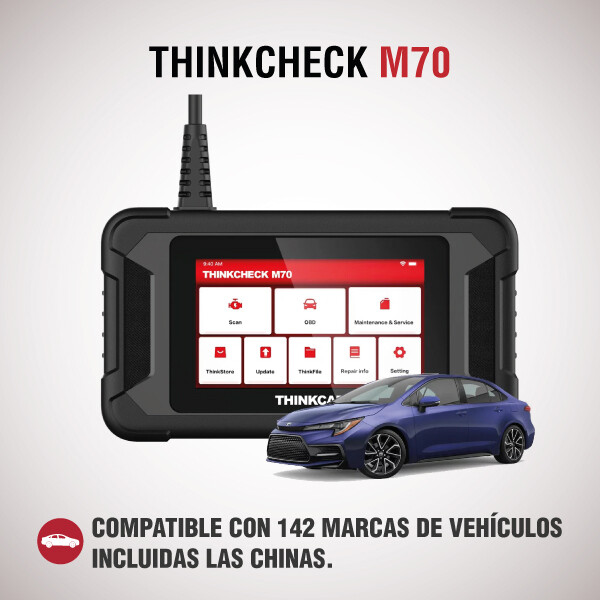 ESCÁNER AUTOMOTRIZ SEMI-PROFESIONAL THINKCHEK M70