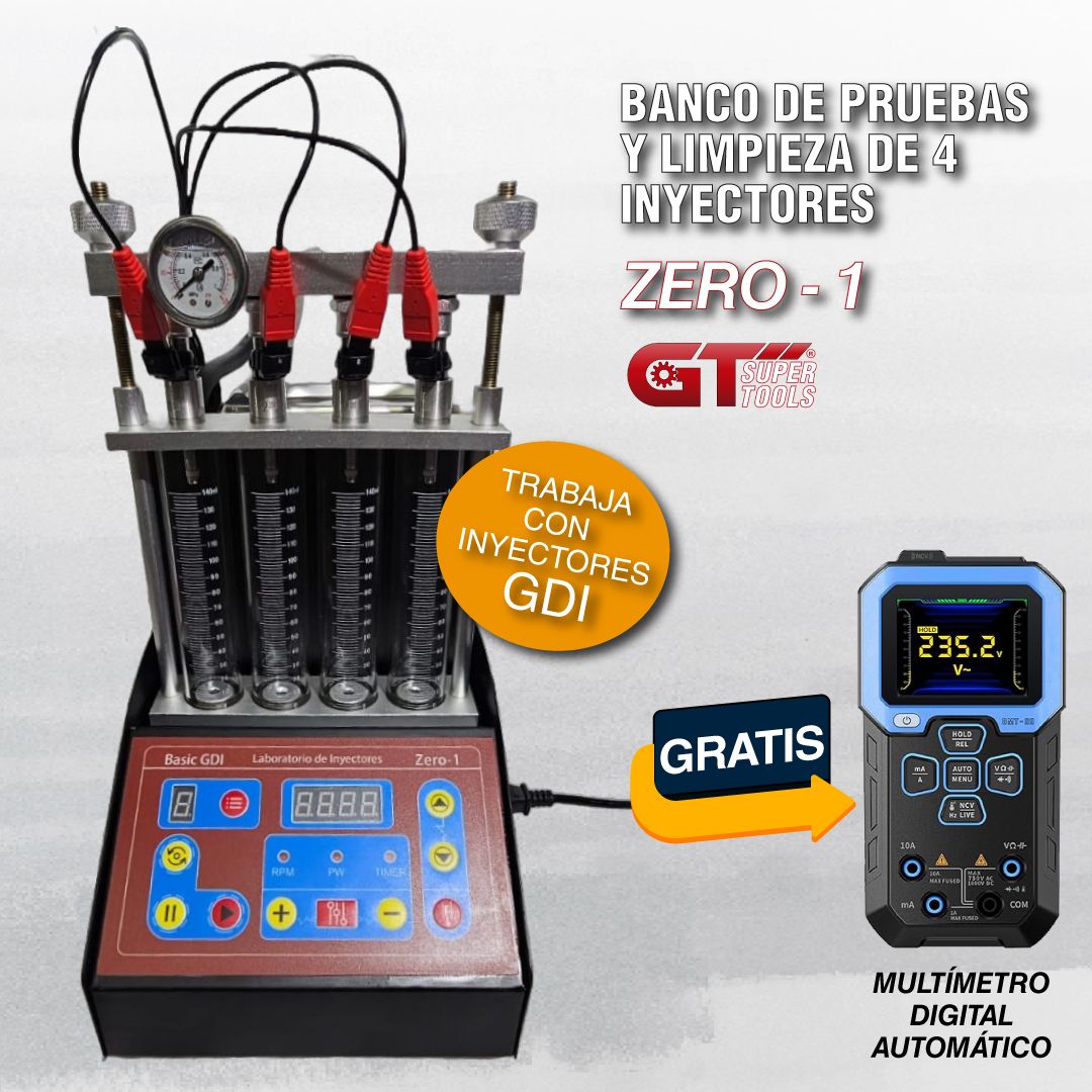 BANCO DE PRUEBA Y LIMPIEZA DE 4 INYECTORES ZERO-1