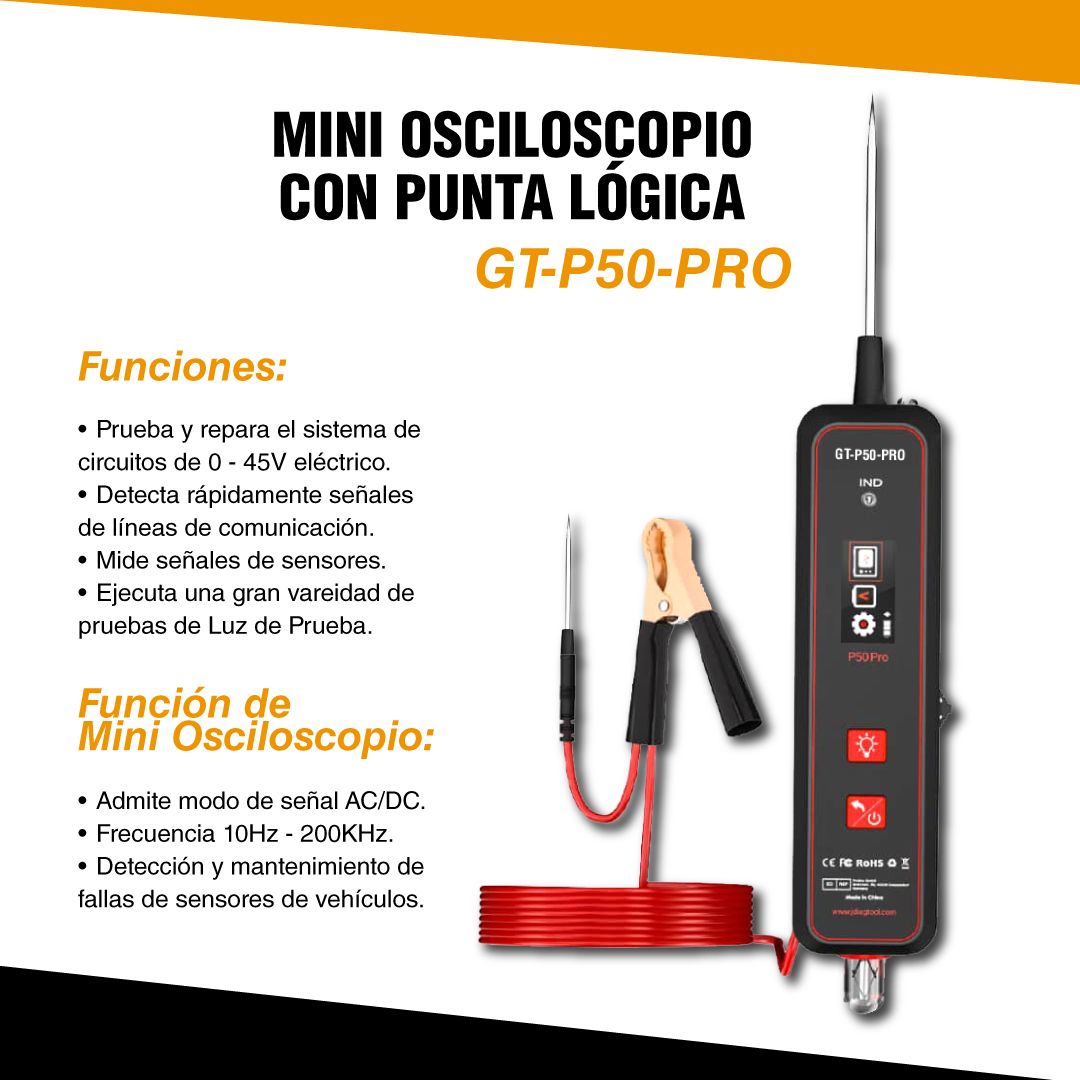 MINI OSCILOSCOPIO CON PUNTA LÓGICA