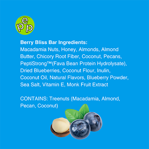 PEP – Plant Energized Peptides™  Berry Bliss PEP Bar (Box of 12, $2.99 each)