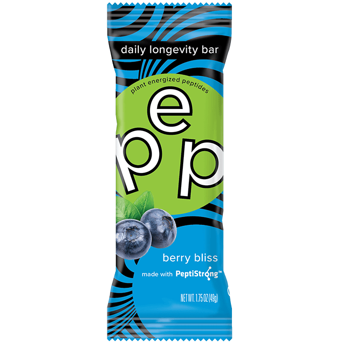 PEP – Plant Energized Peptides™  Berry Bliss PEP Bar (Box of 12, $2.99 each)