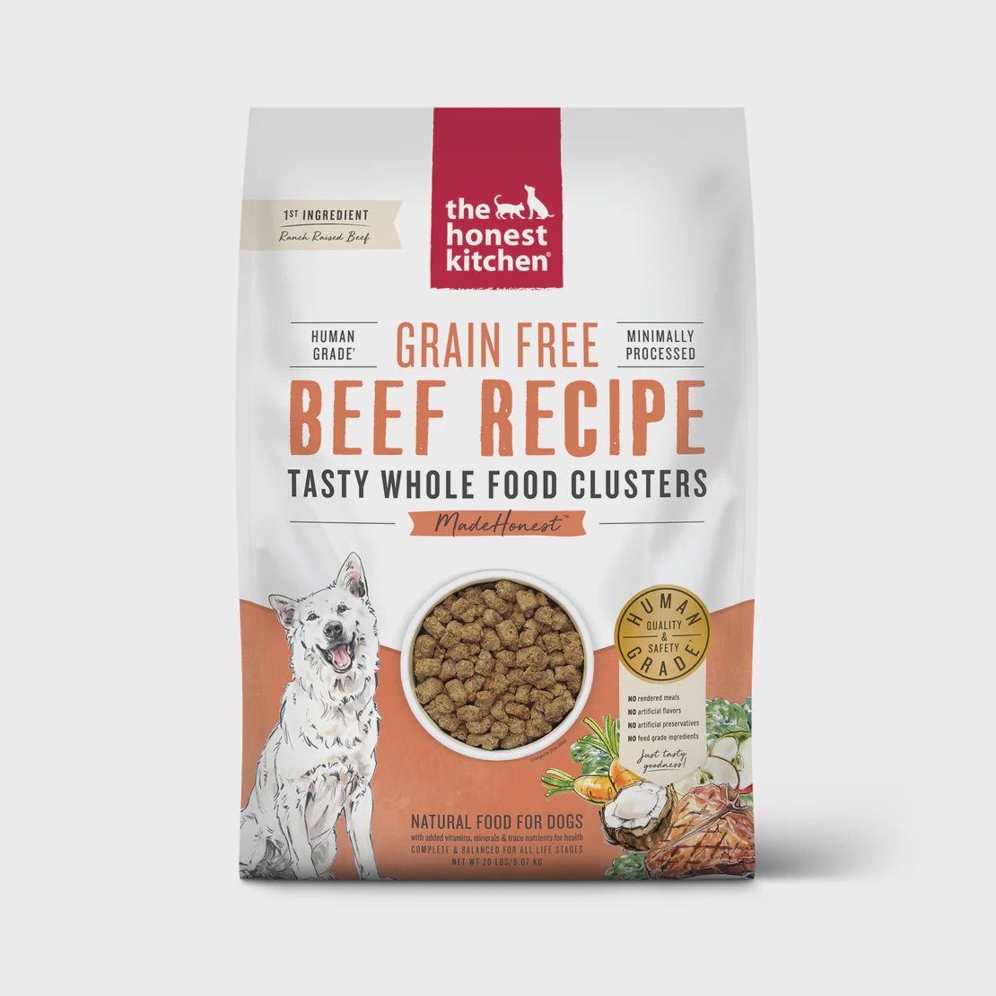 The Honest Kitchen Whole Food Clusters - Beef, Size: 5lb