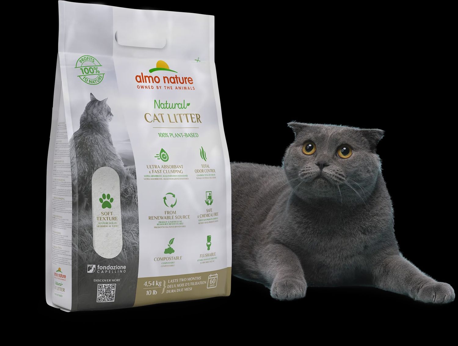 Almo Nature - Natural Cat Litter 2.27 kg, Size: 5lb