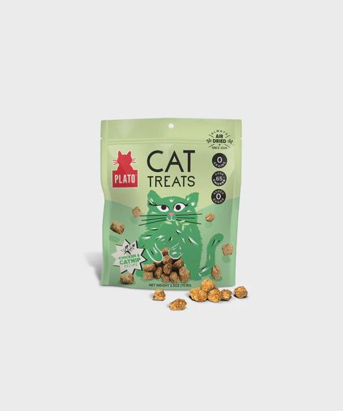 PLATO Air Dried Cat Treats - Chicken with Catnip