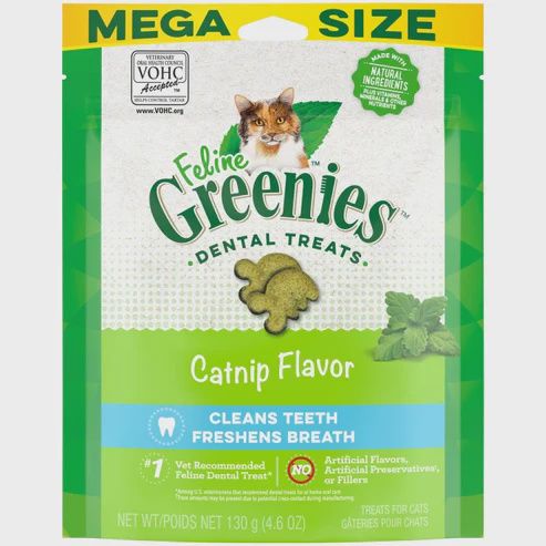 Greenies - Dental Treats - Catnip, Size: 2.1oz
