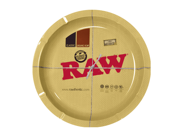 RAW 12&quot; Round Metal Rolling Tray - Large