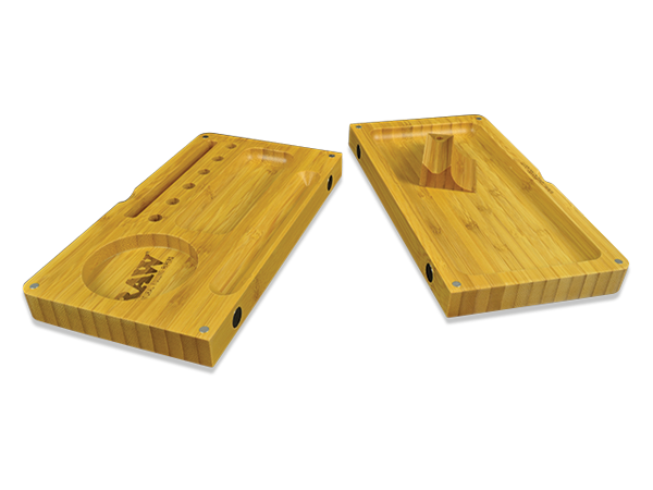 RAW Backflip Rolling Tray Special Edition Striped Bamboo