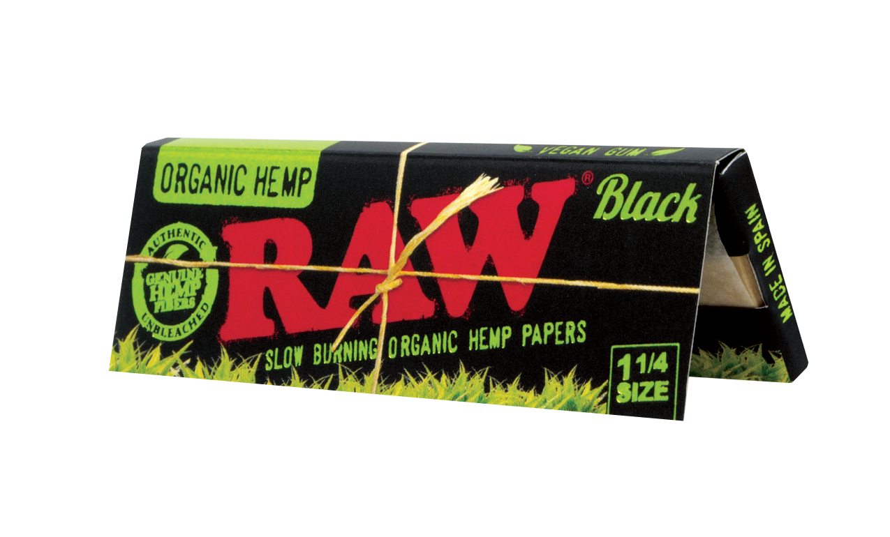 RAW Black Organic Hemp Rolling Paper&#39;s