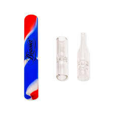 Beamer 4.5&quot; Silicone &amp; Glass Dab N&#39;Flower Chillum