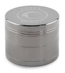 Green Monkey 4PC 50MM Zinc Grinder Silver W/ White Logo
