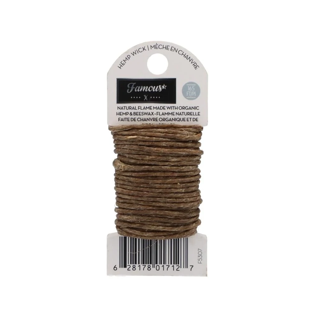 Famous Brandz Hemp Wick 16.5Ft