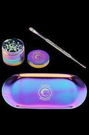 Green Monkey Rainbow Finish Grinder &amp; Tray Kit