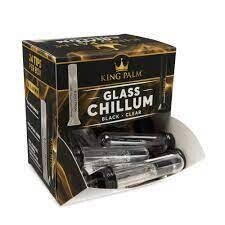 King Palm Glass Chillum Black
