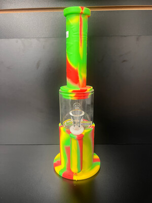 Silicone &amp; Glass Tie Dye Waterpipe