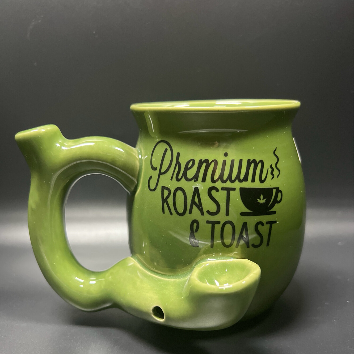 Roast &amp; Toast Red Premium Roast and Toast Small Ceramic Mug Hand Pipe