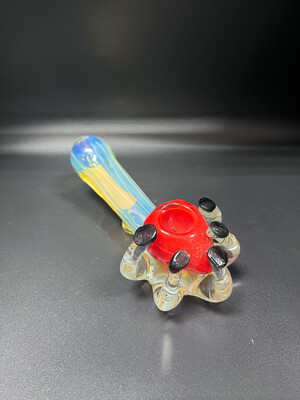 5" Heart &amp; Hand Glass Handpipe