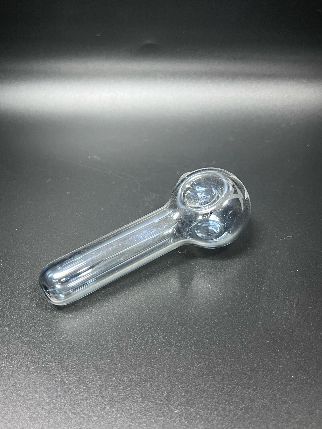 3&quot; Famous Brandz Glass Handpipe Chrome Spoon Pipe