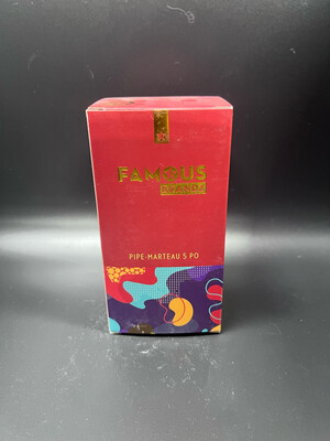 5" Famous Brandz Glass Handpipe Papaya Hammer Pipe