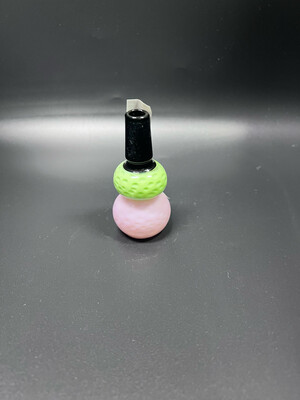 14MM Male Glass Bowl Pink &amp; Green Design