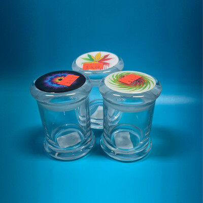 Small &amp; Medium Graphic Stash Jars