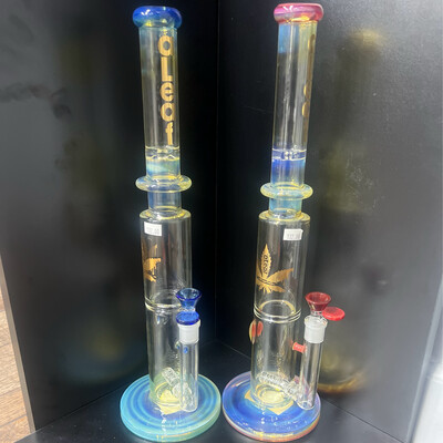 17" aLeaf Glass Waterpipe