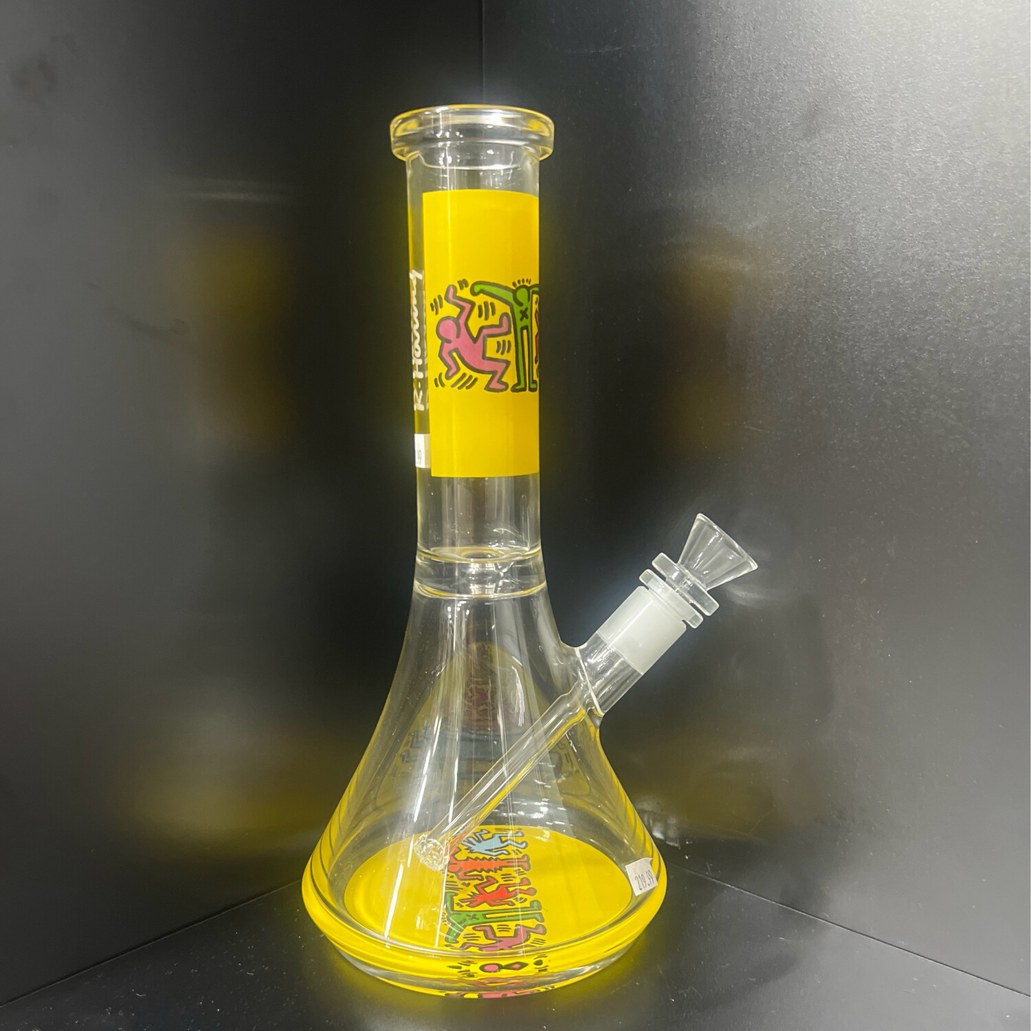 K.Haring Beaker Yellow Glass Waterpipe