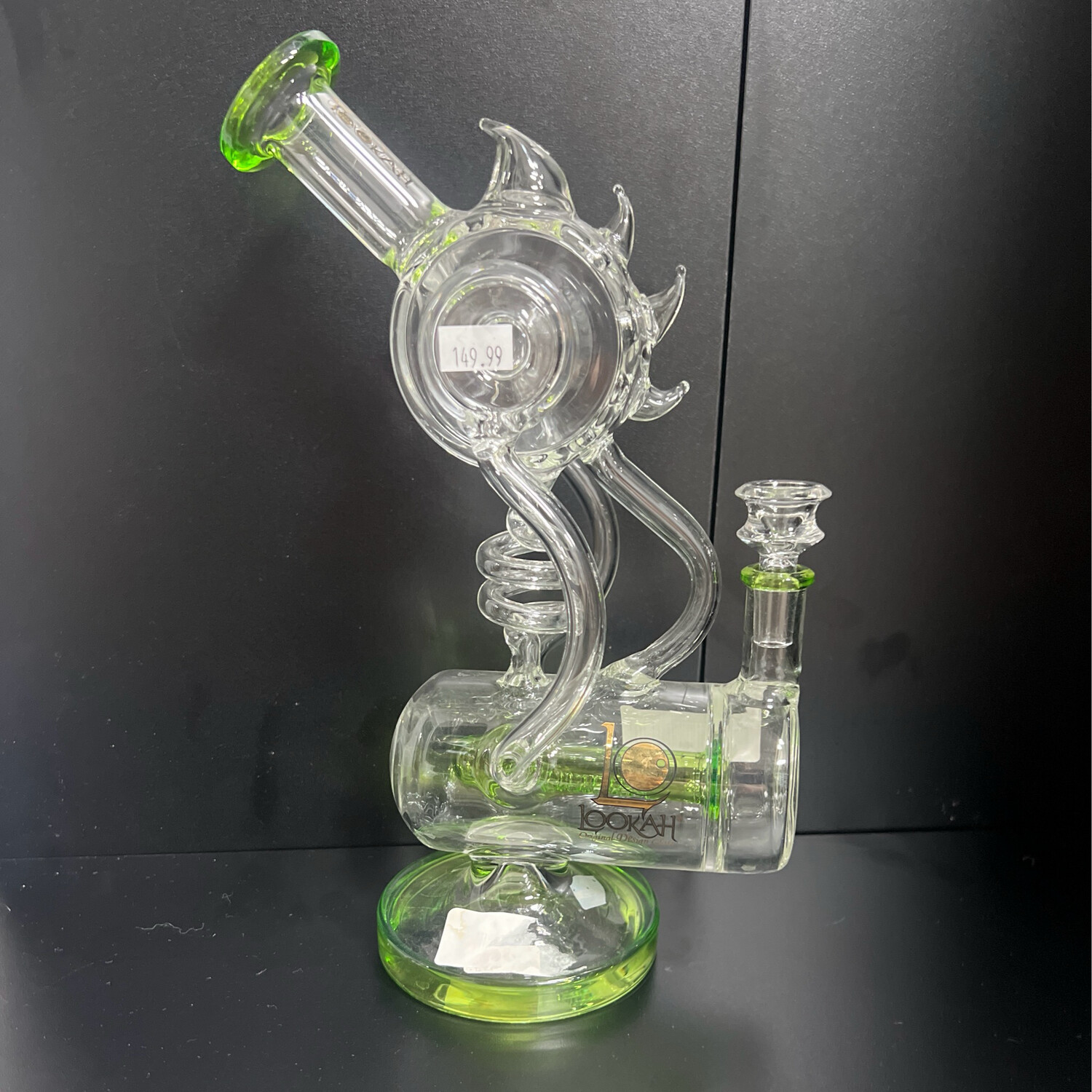 Lookah Spiral Green Trimmed Waterpipe