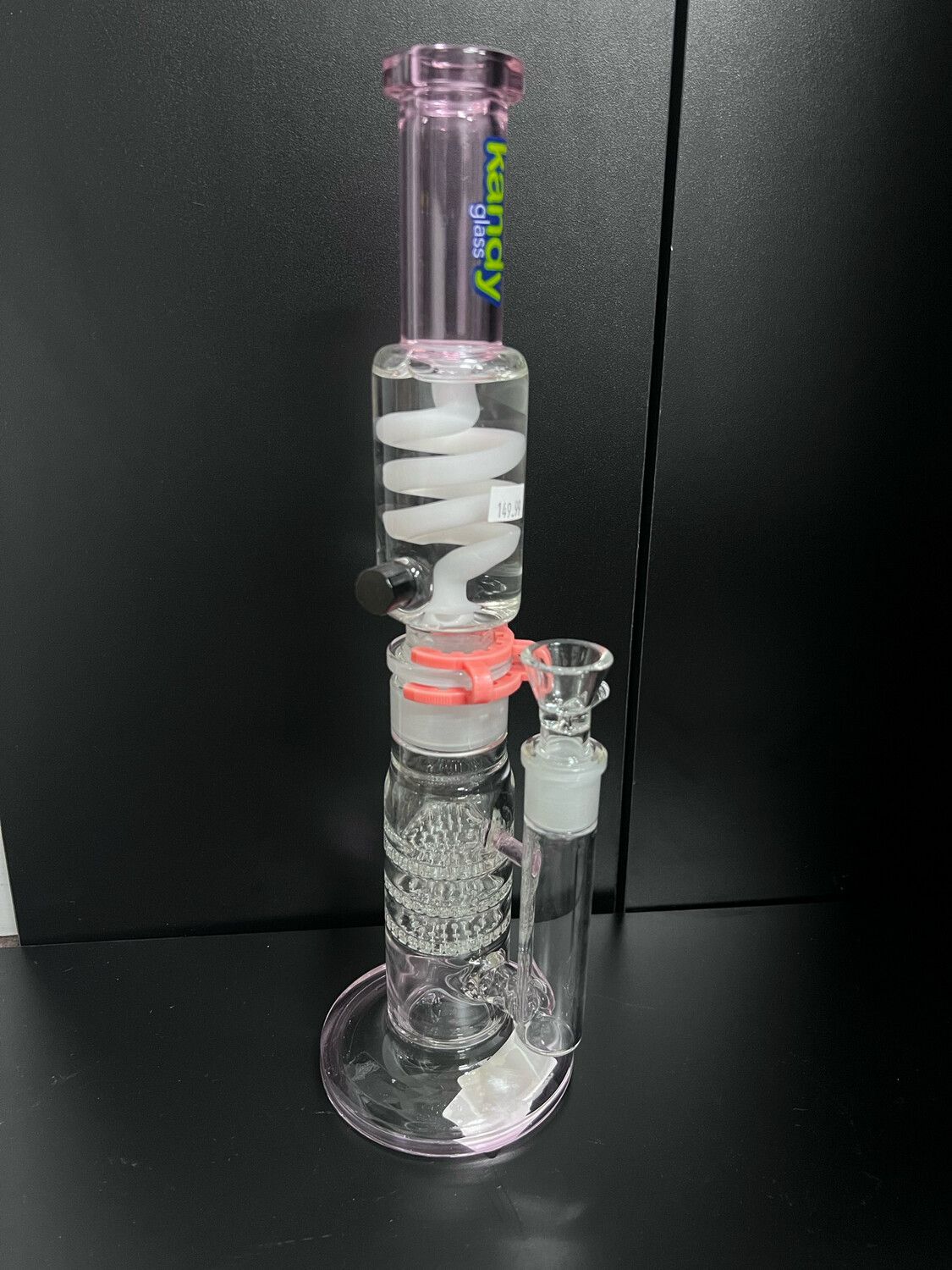 Kandy Glass Spiral Chome w/ Liquid Waterpipe