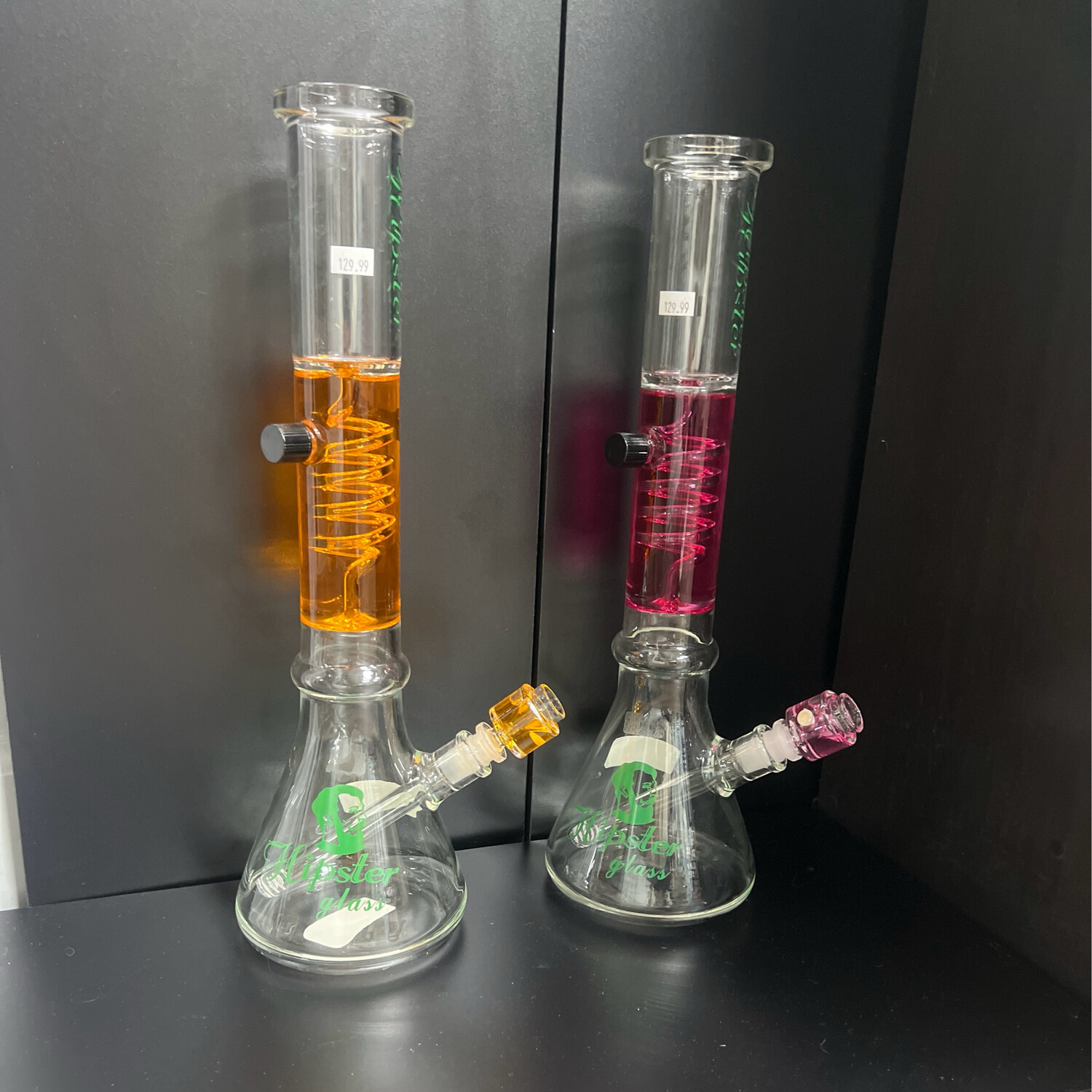 Hipster Glass Spiral W/ Liquid Waterpipe