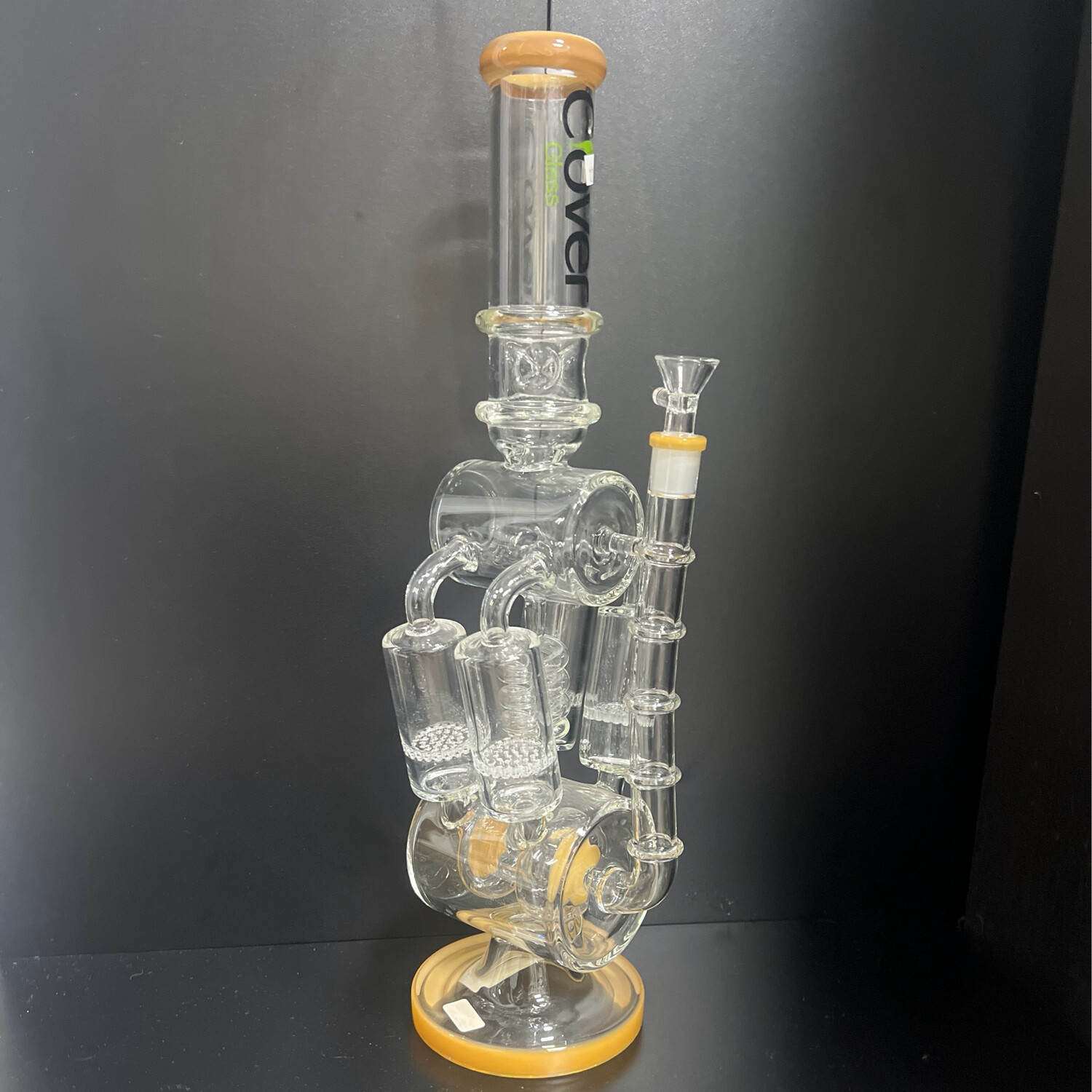 18&quot; Clover Yellow 4 Chamber Waterpipe