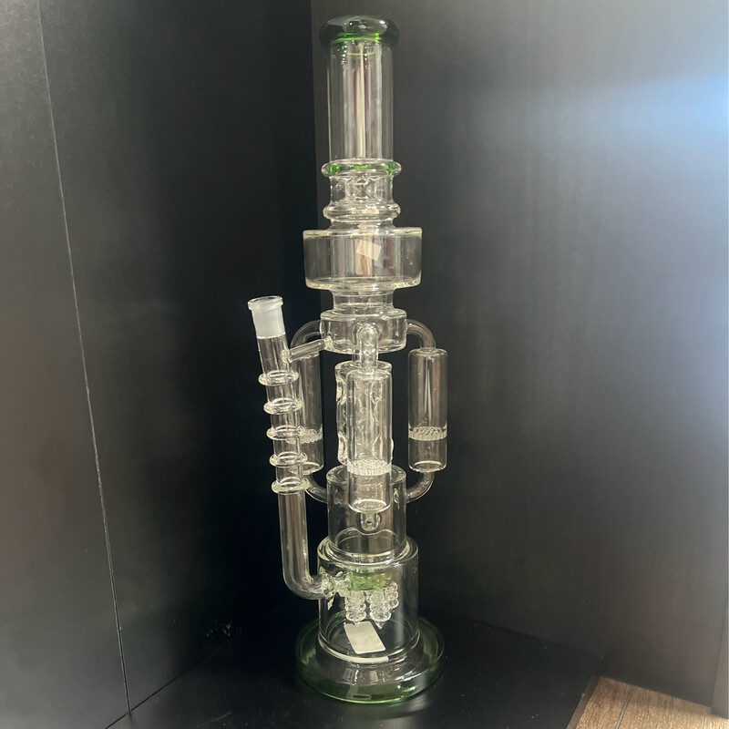 4 Chambered Green Waterpipe