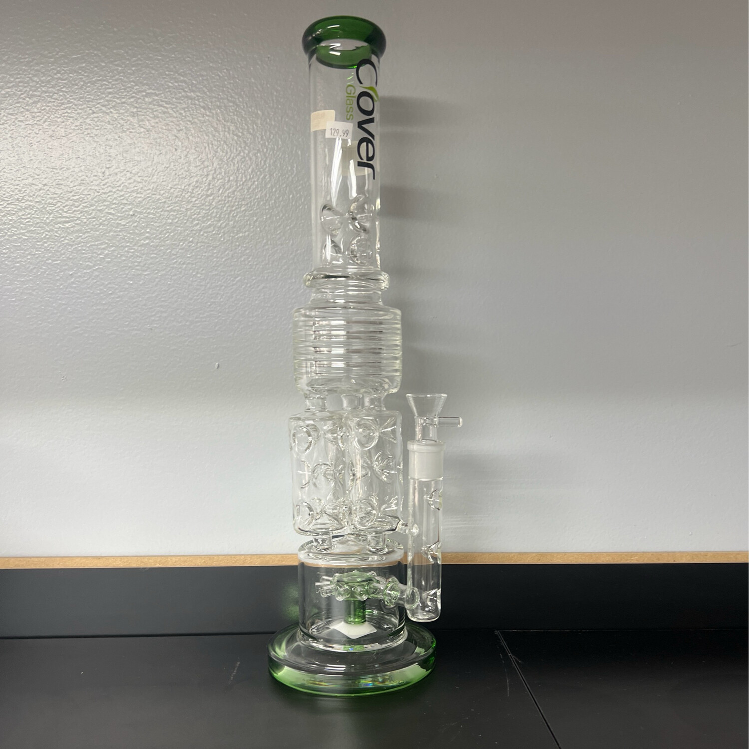 Clover Glass Dark Green Waterpipe