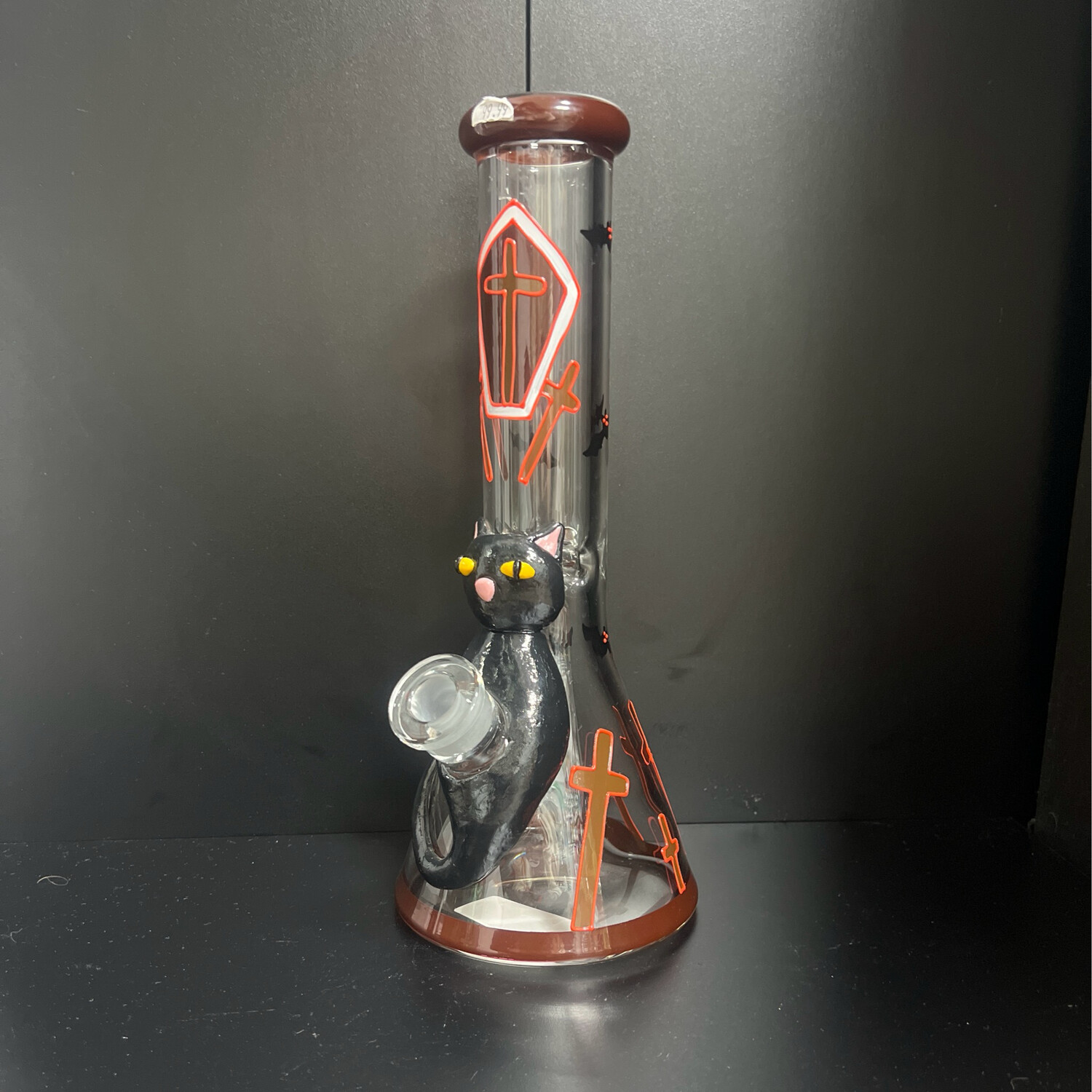 14&quot; Cat &amp; Casket Design Waterpipe