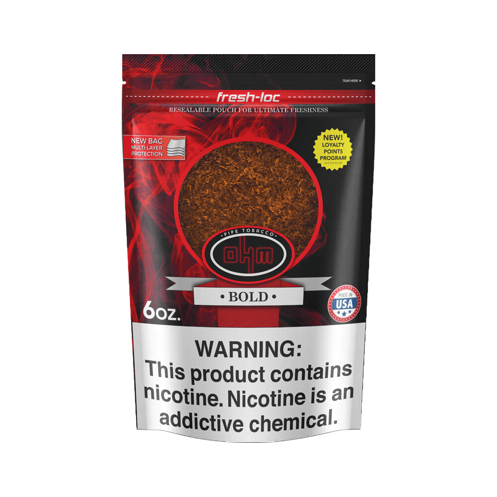 OHM Pipe Tobacco, Flavor: Bold, Size: 6 oz.