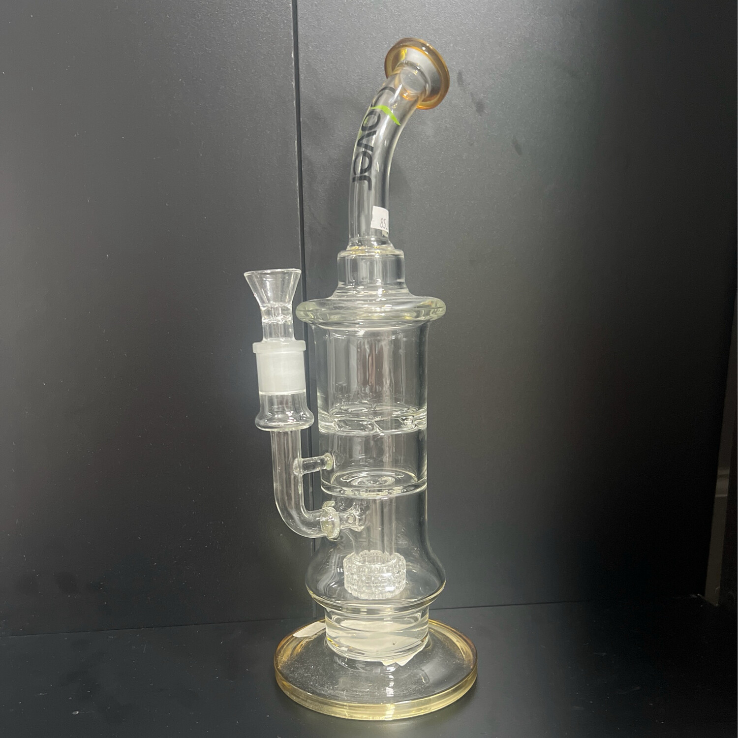 Clover Glass 14&quot; Matrix Yellow Waterpipe