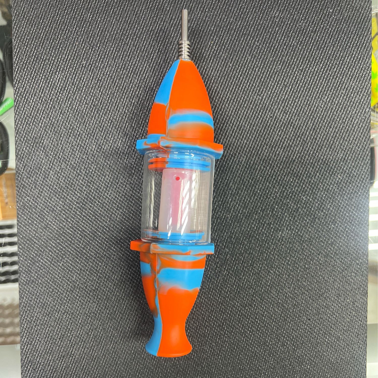 Silicone Nectar Collector Large, Colour: Orange &amp; Blue