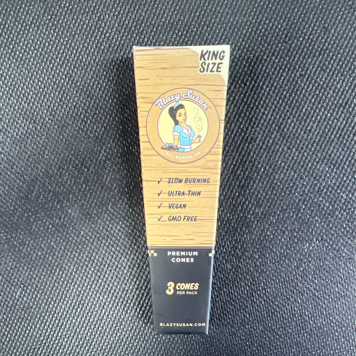 Blazy Susan Pre-Rolled Cones, Colour: Brown, Size: King Size, Style: 3 Pack