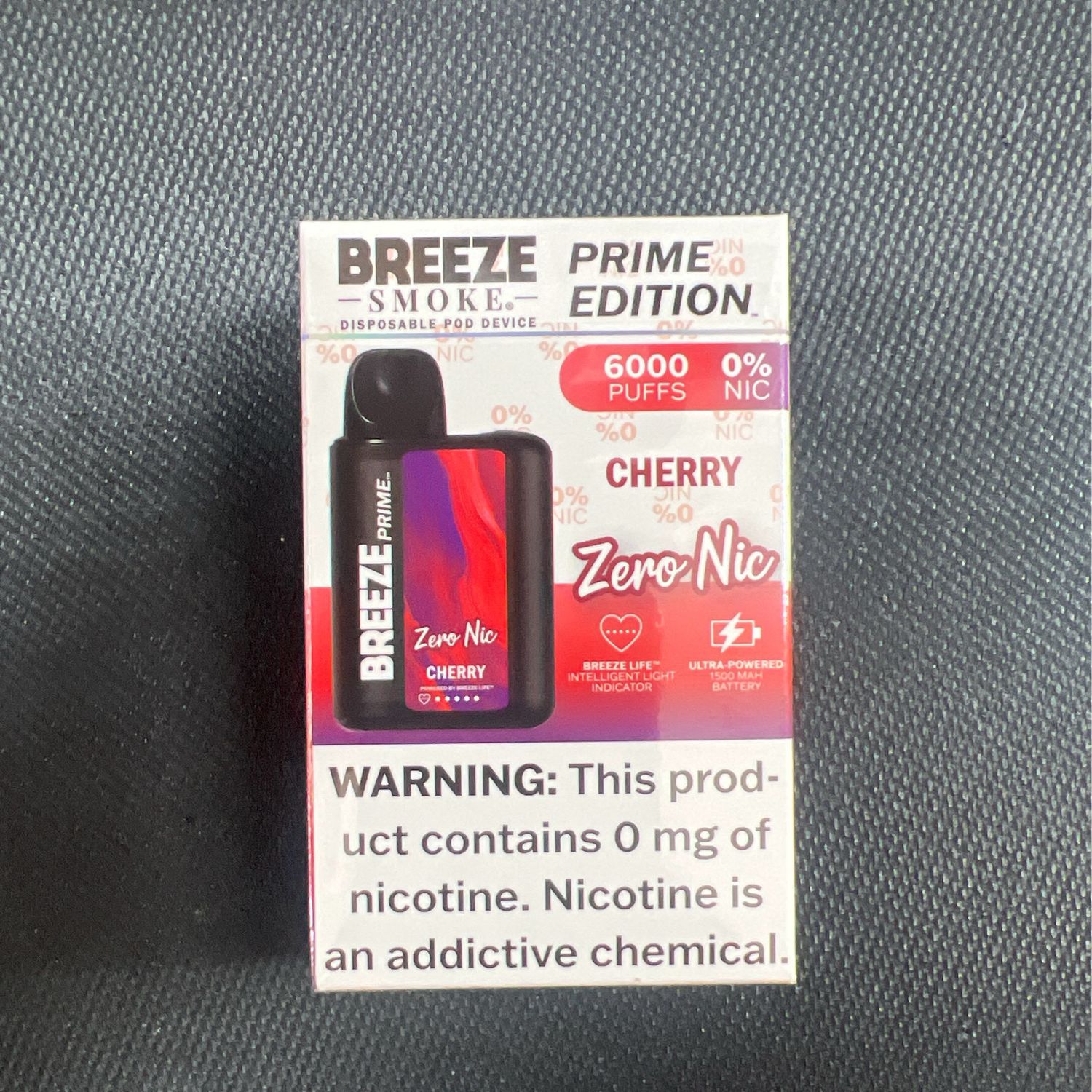 Breeze Prime Zero Nic, Flavor: Cherry
