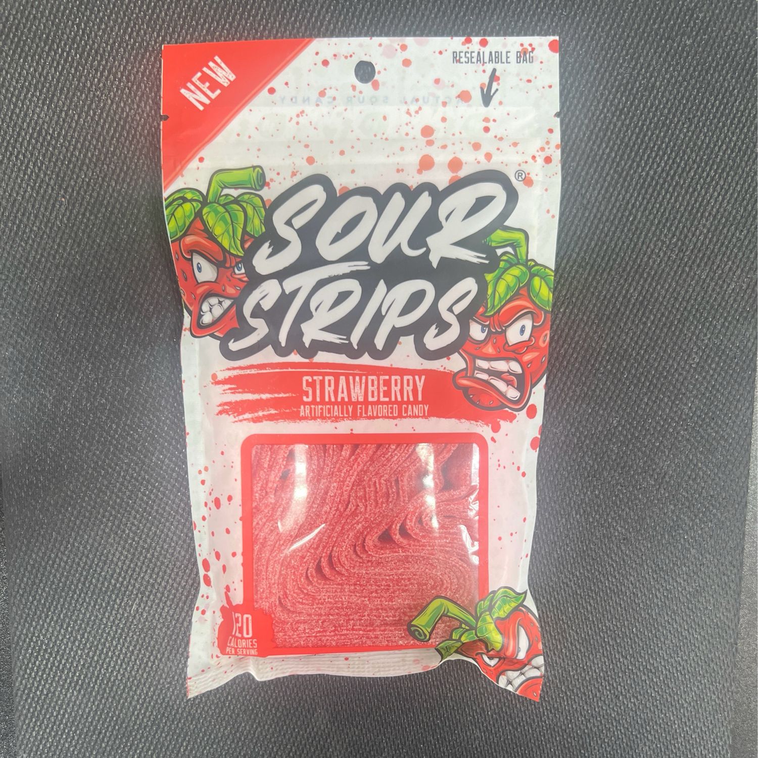 Sour Strips Candy, Flavor: Strawberry