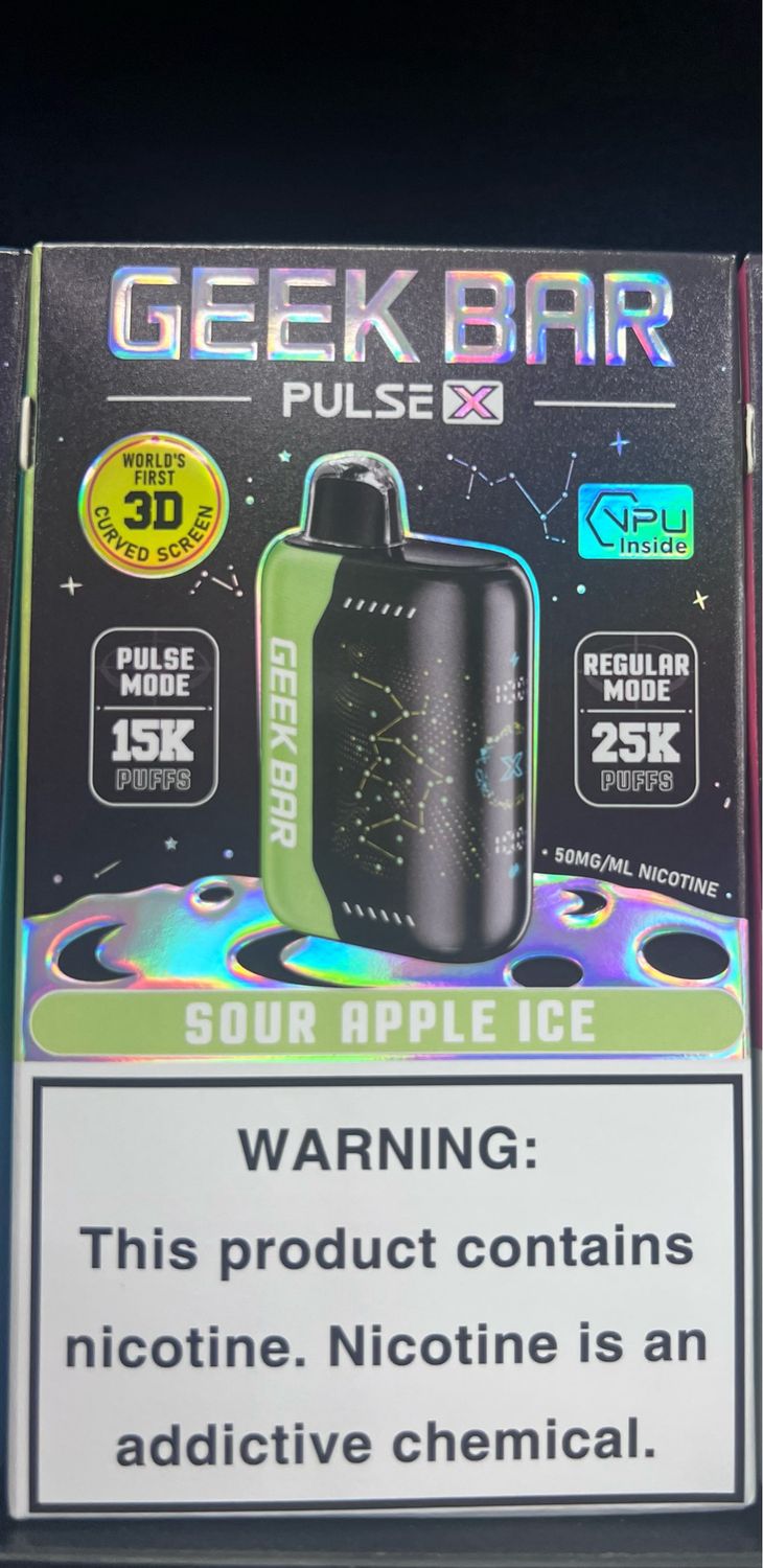 Geek Bar Pulse X, Flavor: Sour Apple Ice